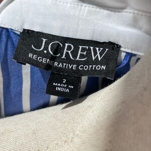 J Crew pin-stripe dress. Adjustable belt.